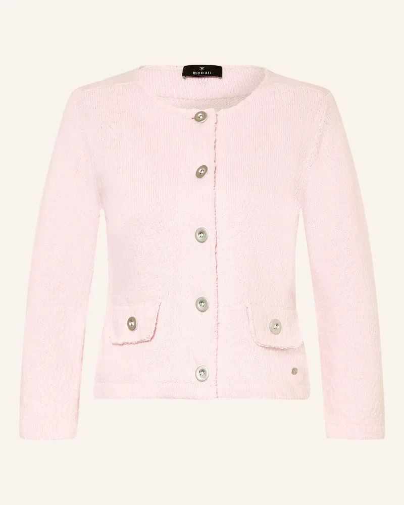 monari Strickjacke Mit 3/4-Arm rosa Hellrosa