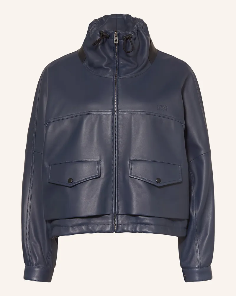 Loewe Lederjacke blau Dunkelblau