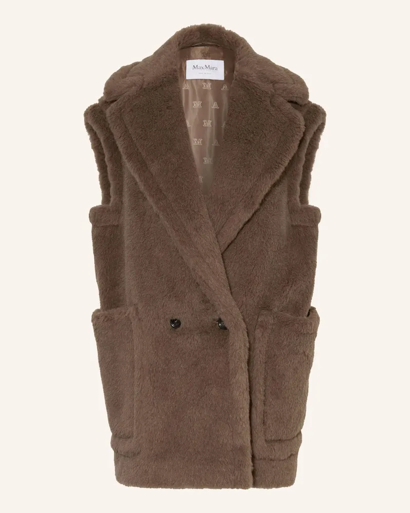 Max Mara Kunstfell-Weste Bormida Mit Alpaka braun Braun
