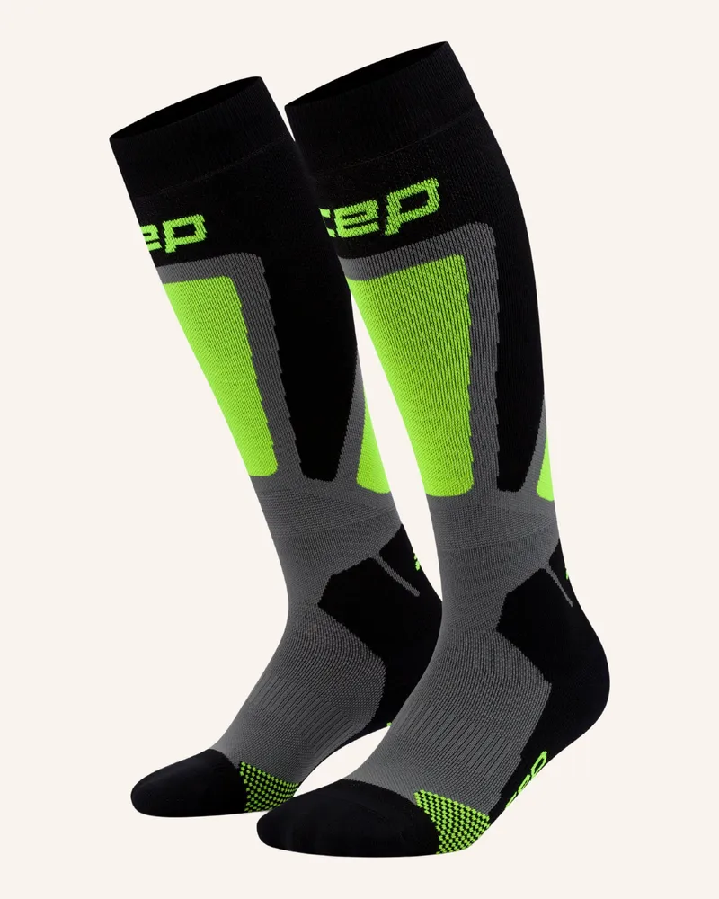 CEP Skisocken KNEE HIGH SKIING THERMO mit Kompression Schwarz