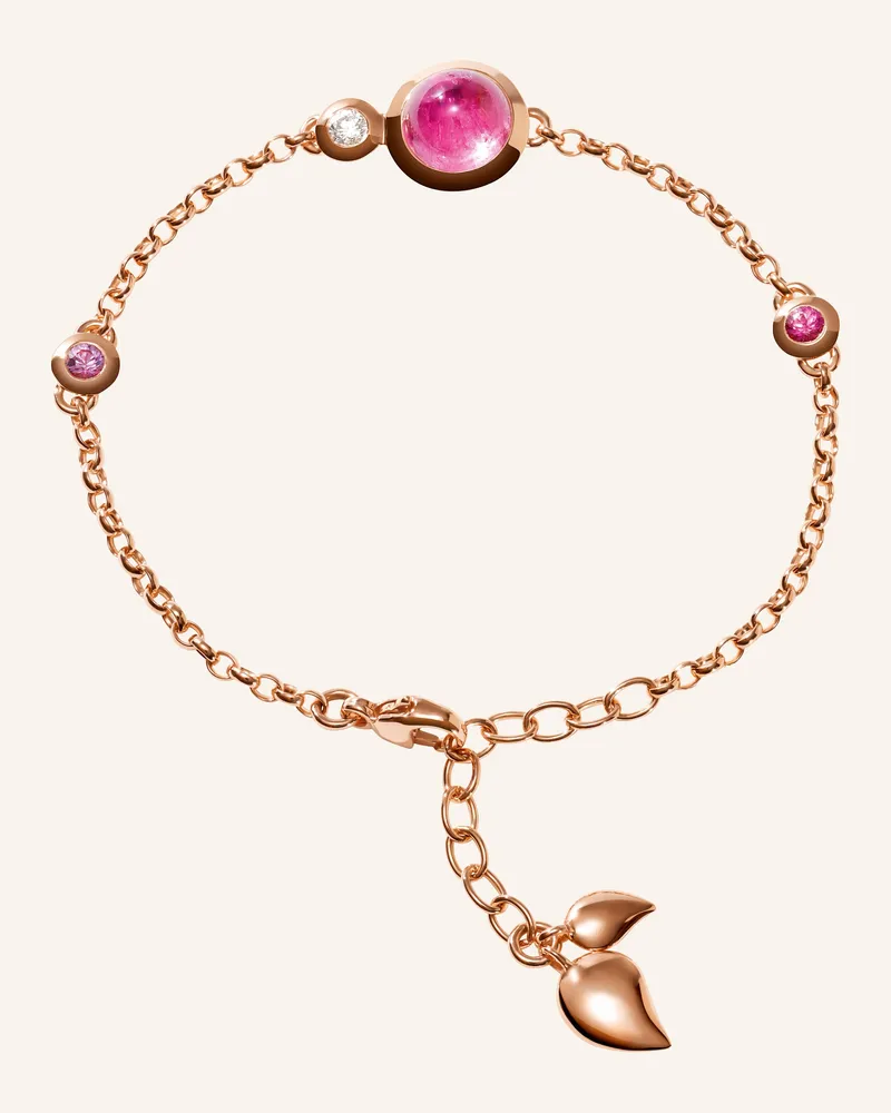 TAMARA COMOLLI Armband BRACELET BOUTON MINI CHAIN 'BLUSH' - SMALL/MEDIUM 18K Roségold Roségold