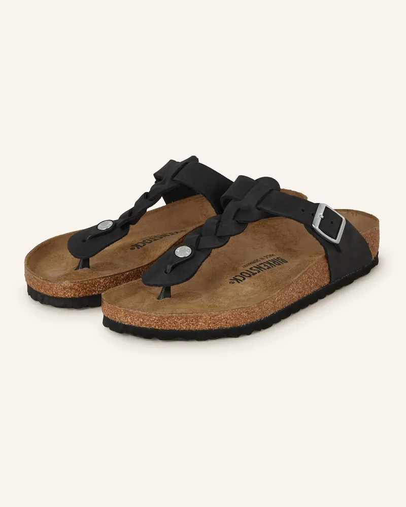 Birkenstock Zehentrenner GIZEH BRAIDED LEOI Schwarz