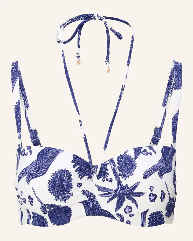 LingaDore Balconette Bikini Top blau Weiss