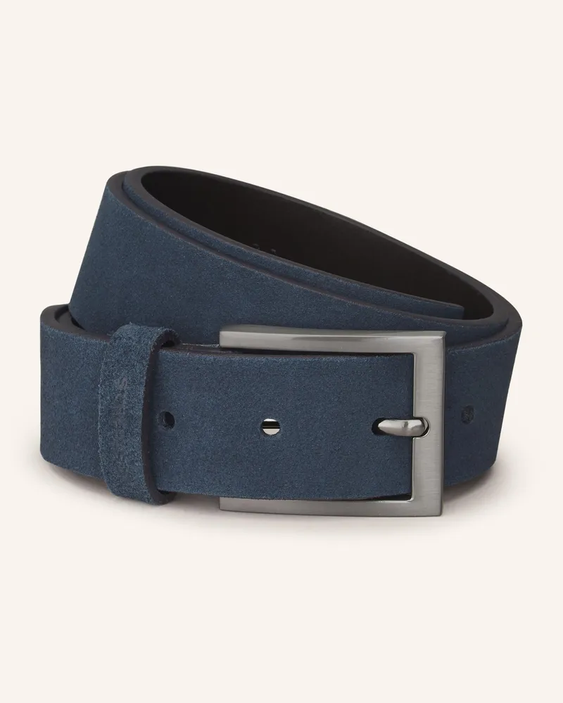 Strellson Ledergürtel blau Dunkelblau