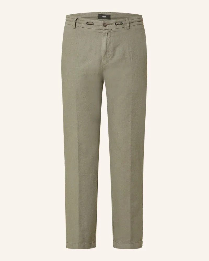 cinque Chino Cijuli Slim Fit Mit Leinen gruen Khaki