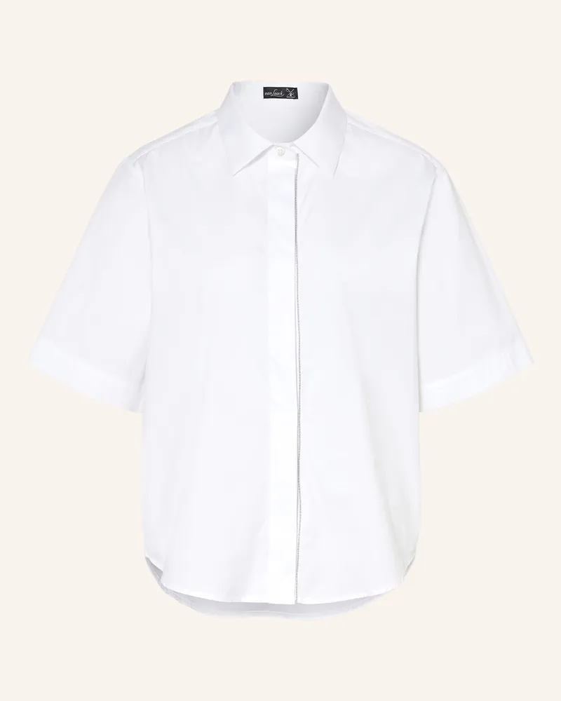 van Laack Hemdbluse VL-AZIKA-PB mit Schmuckperlen Weiss