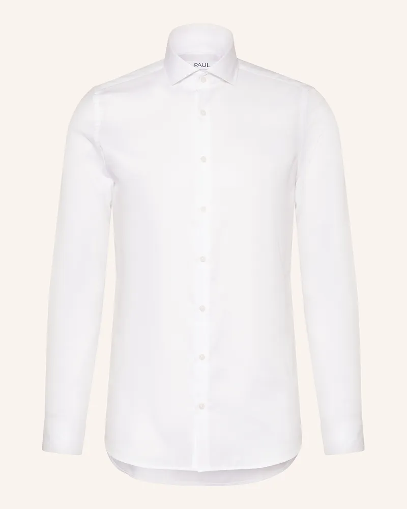 paul Hemd Slim Fit weiss Weiss