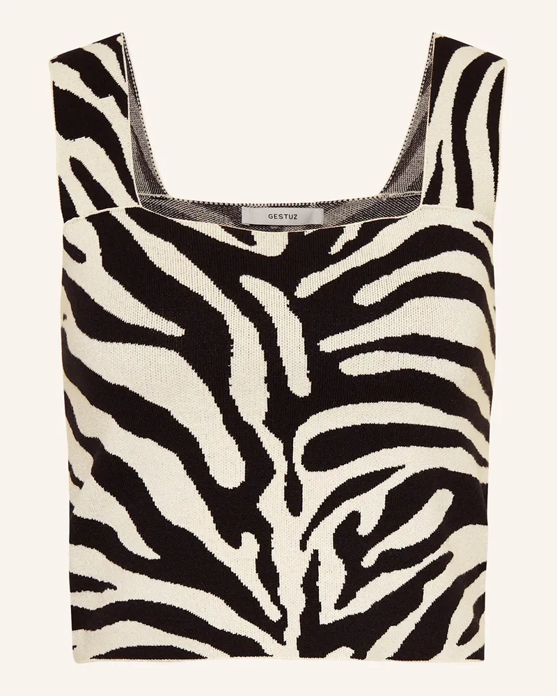 Gestuz Cropped-Stricktop GZZEBBA Schwarz