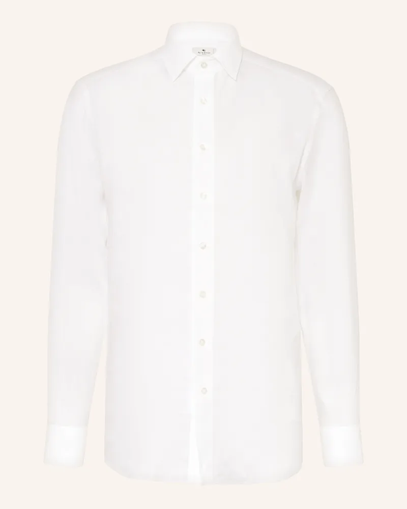 Etro Leinenhemd Regular Fit Weiss