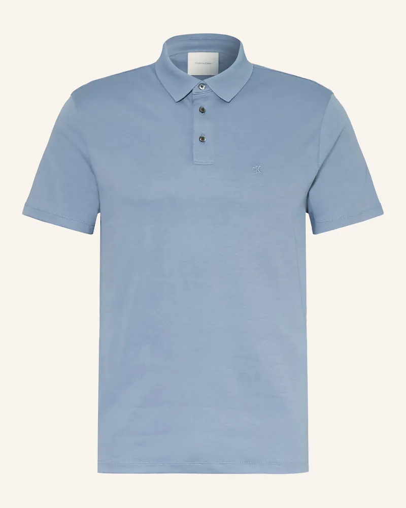 Calvin Klein Jersey-Poloshirt Classic Fit Hellblau