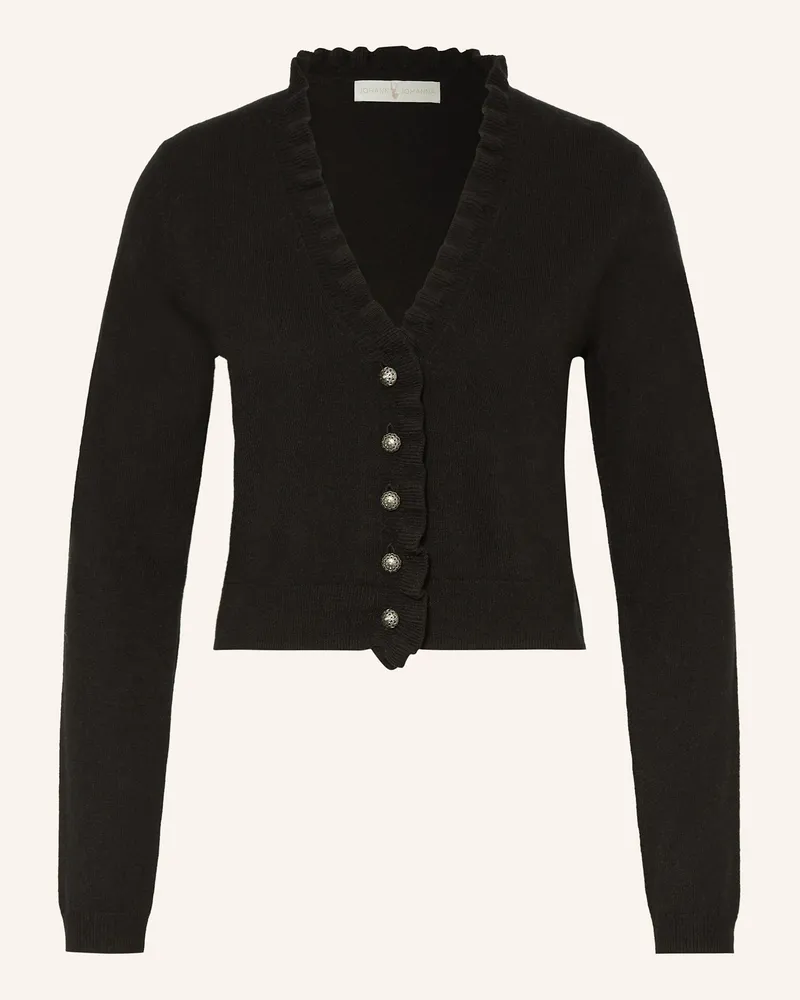 Johann & Johanna Strickjanker Mit Cashmere schwarz Schwarz