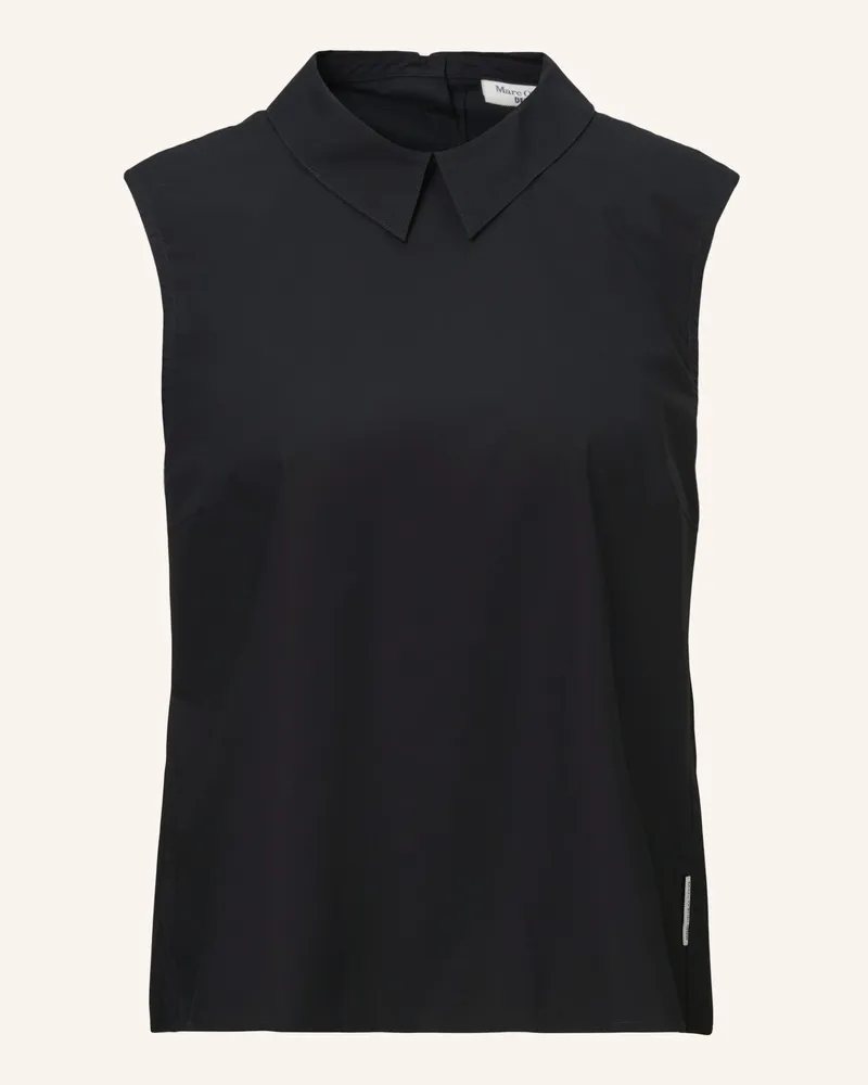 Marc O'Polo Falten-Bluse Schwarz