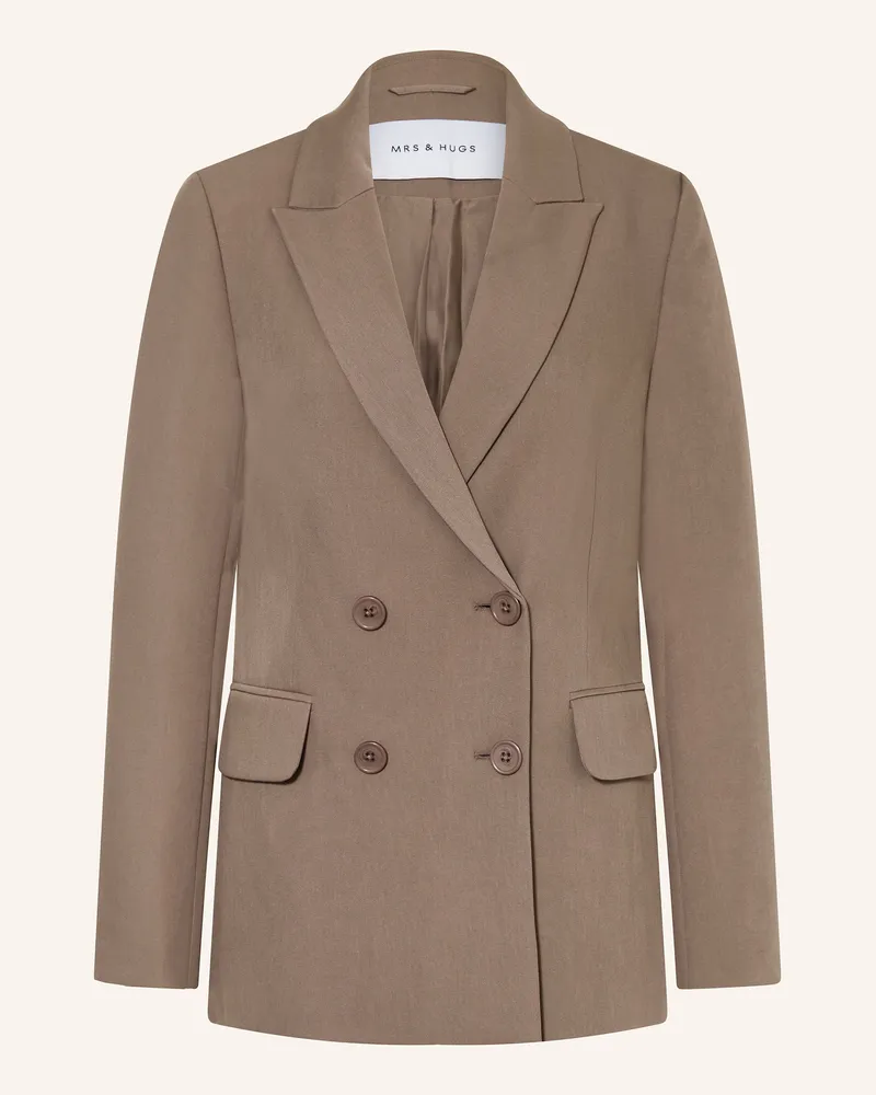 Mrs & HUGS Blazer gruen Taupe