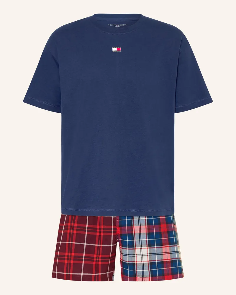 Tommy Hilfiger Shorty-Schlafanzug Dunkelblau