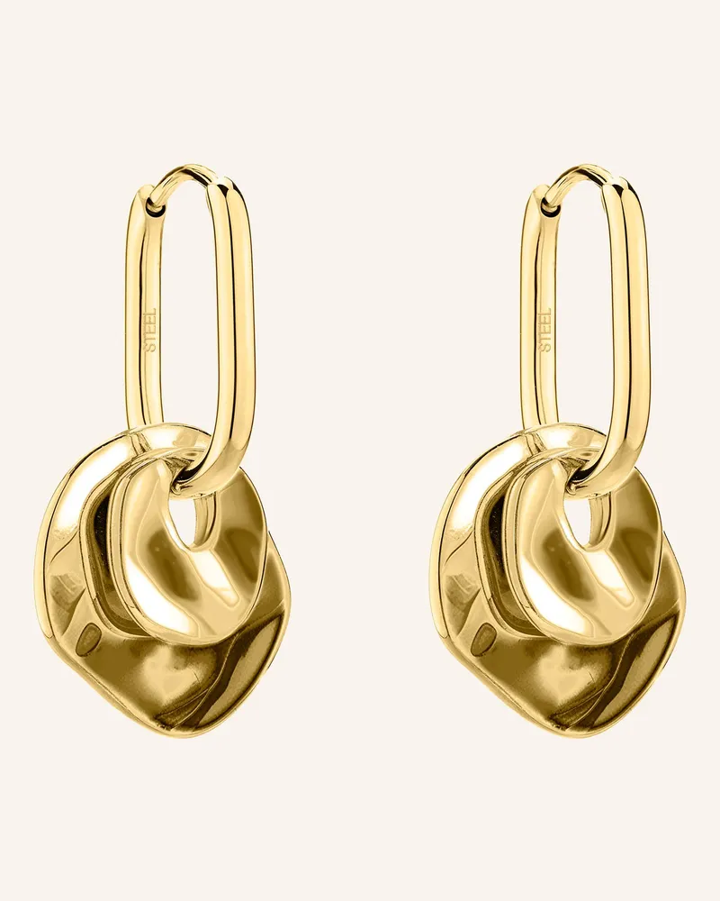 Liebeskind Creolen  aus  Edelstahl Gold