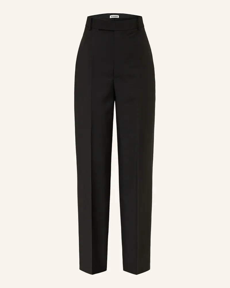 Jil Sander Marlenehose schwarz Schwarz
