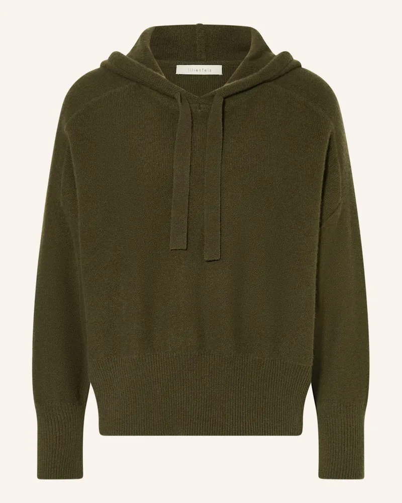 lilienfels Strick-Hoodie Aus Cashmere gruen Khaki
