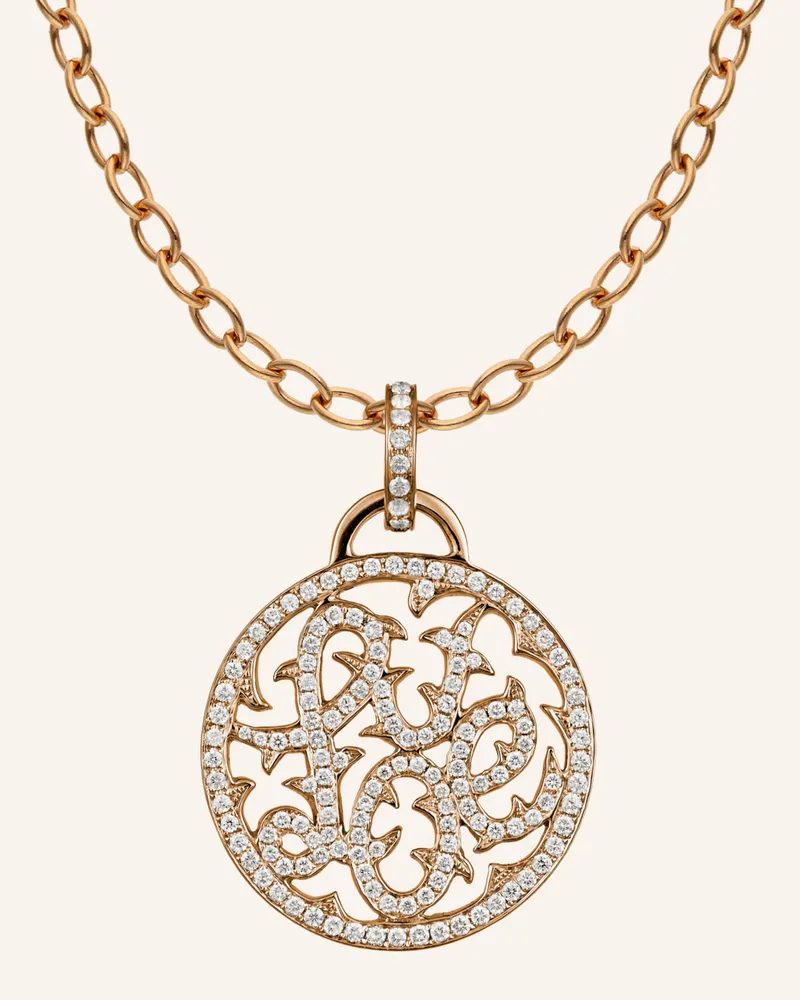 CADA Kette Medium Floral Love rosegold Roségold