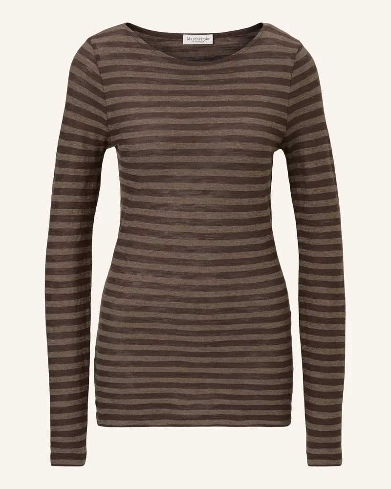 Marc O'Polo T-Shirt Dunkelbraun