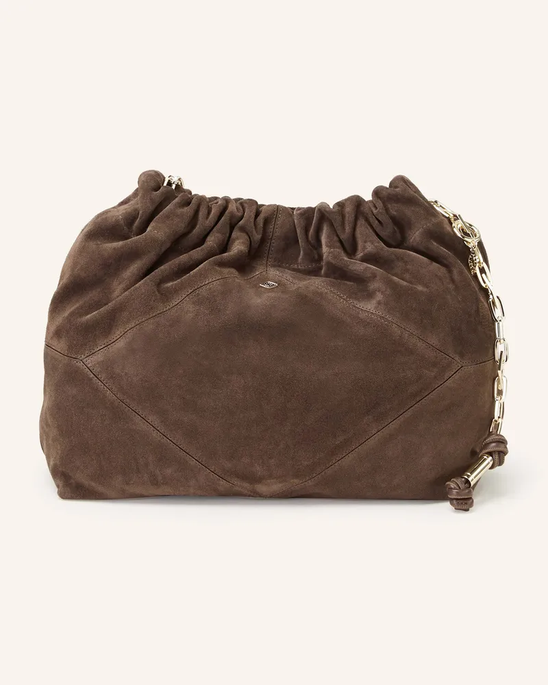 ba&sh Schultertasche JUNE M Dunkelbraun