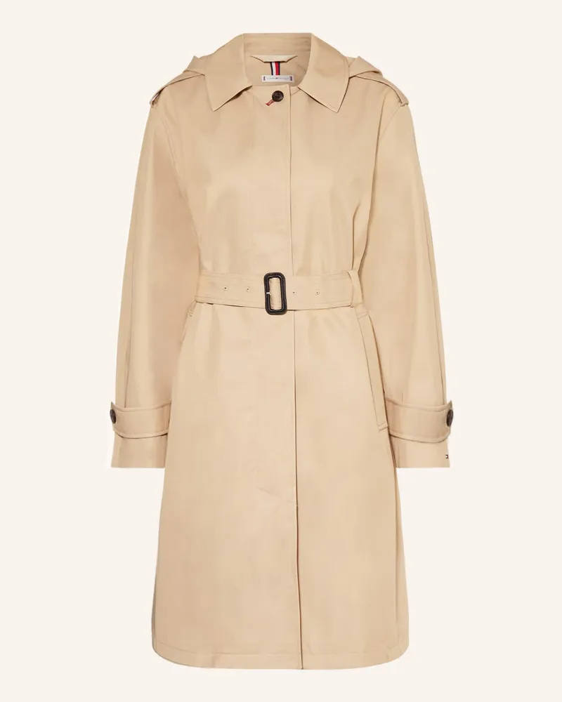 Tommy Hilfiger Trenchcoat mit abnehmbarer Kapuze Beige