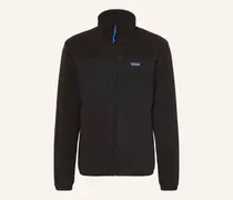 Fleecejacke Retro Pile schwarz