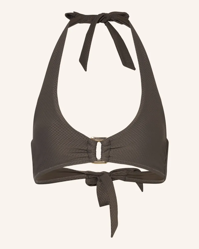 Heidi Klein Neckholder-Bikini-Top Core gruen Oliv