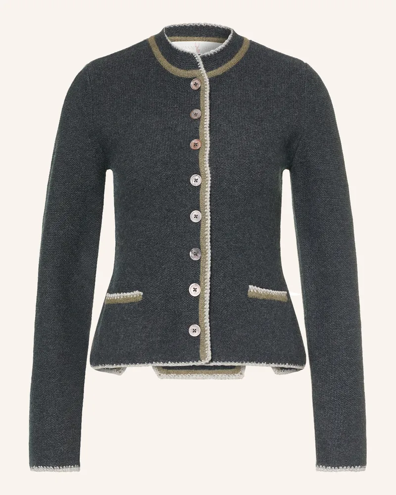 Johann & Johanna Strickjacke Mit Cashmere grau Dunkelgrau