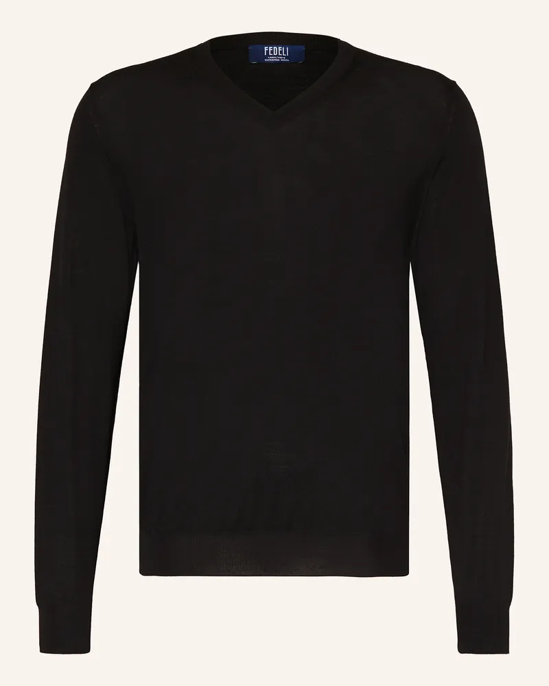 Fedeli Pullover schwarz Schwarz
