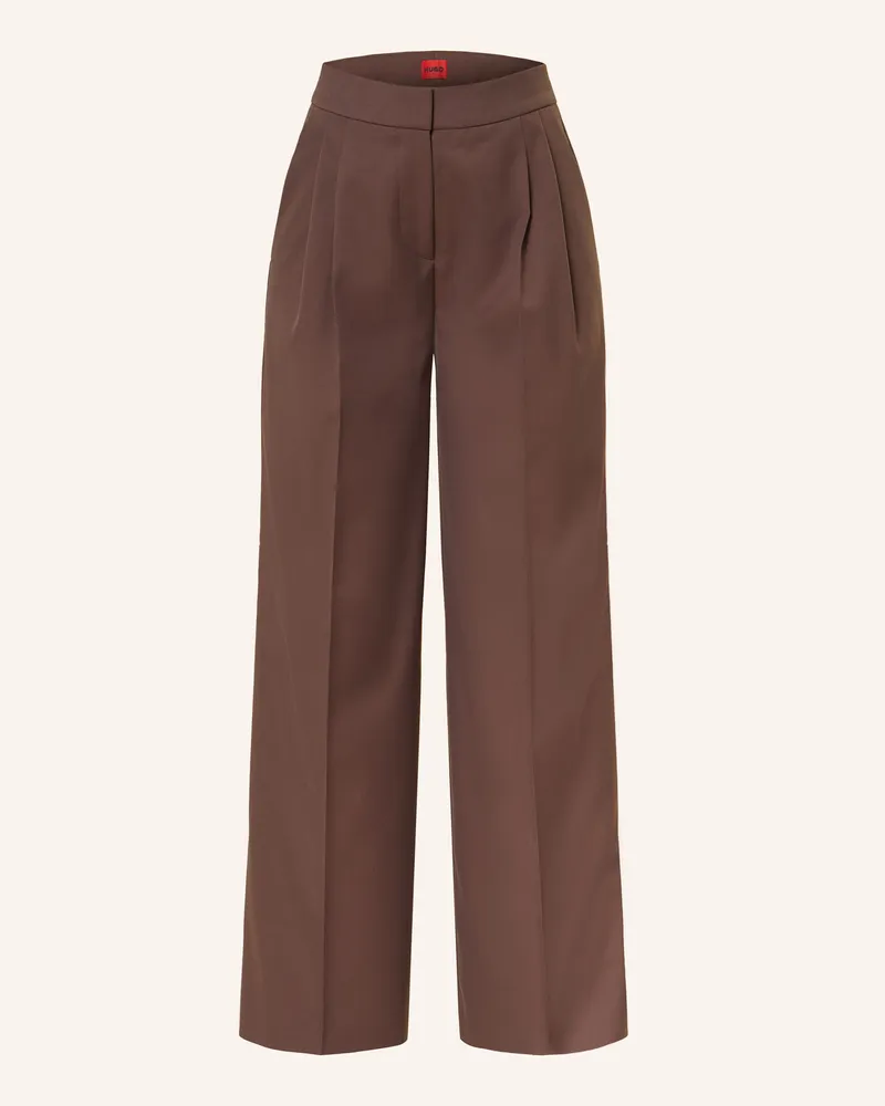 HUGO BOSS Marlenehose HORESA Dunkelbraun
