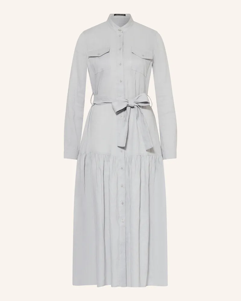 Luisa Cerano Kleid mit Leinen Hellgrau