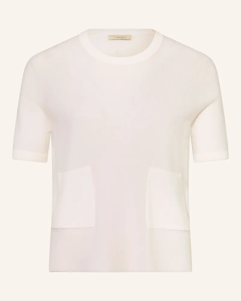 lilienfels Strickshirt Mit Cashmere weiss Ecru