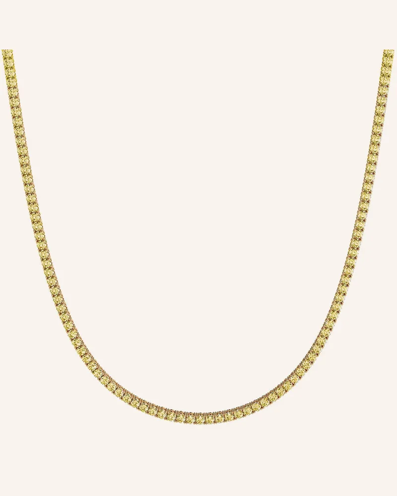 VEYNOU Tennishalskette aus 18 Karat Gelbgold und 13,50ct. Gelben Diamanten Gold