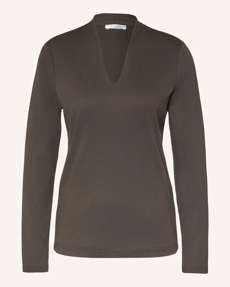 Efixelle Longsleeve braun Dunkelbraun