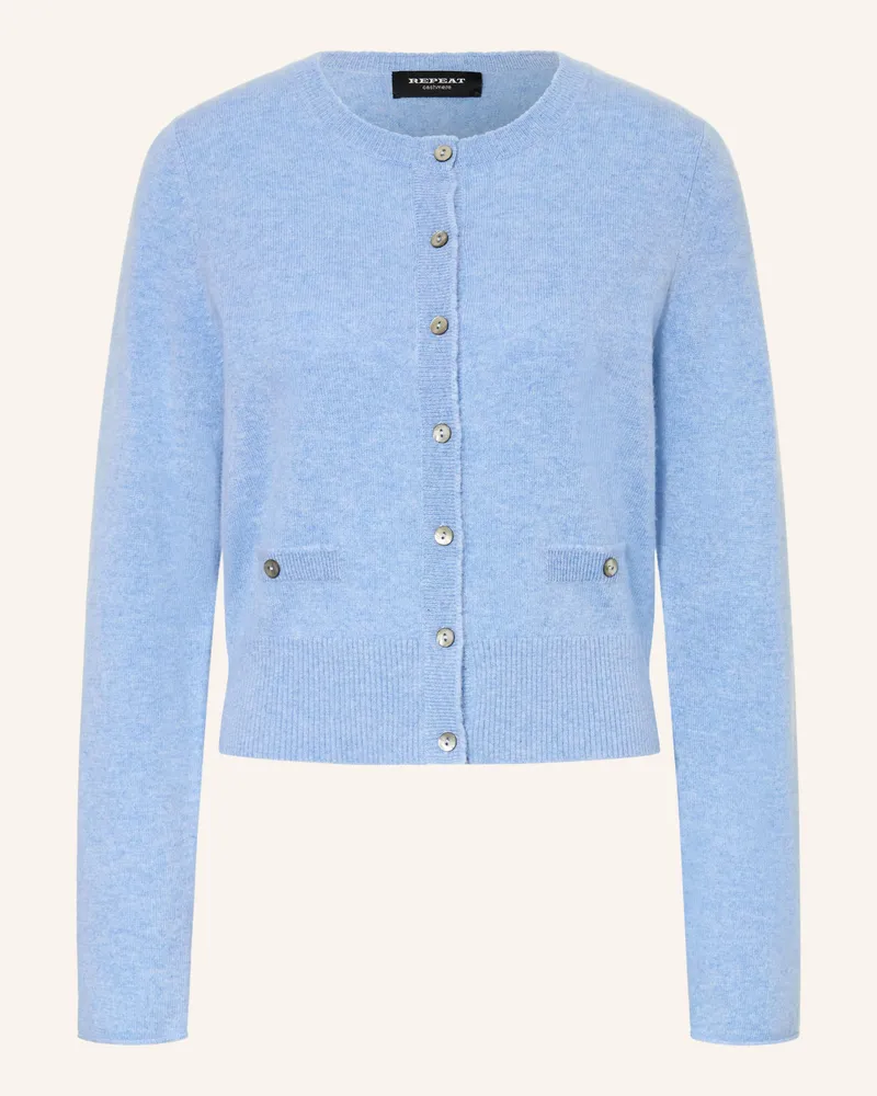 Repeat Strickjacke aus Cashmere Blau