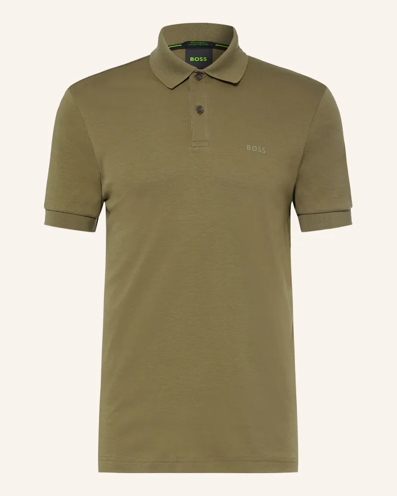 HUGO BOSS Jersey-Poloshirt Pio gruen Grün