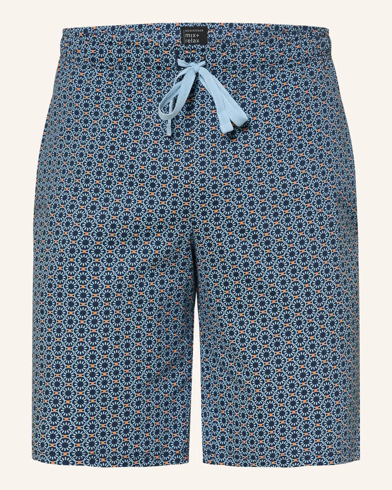 Schiesser Schlafshorts Mix+Relax blau Blau