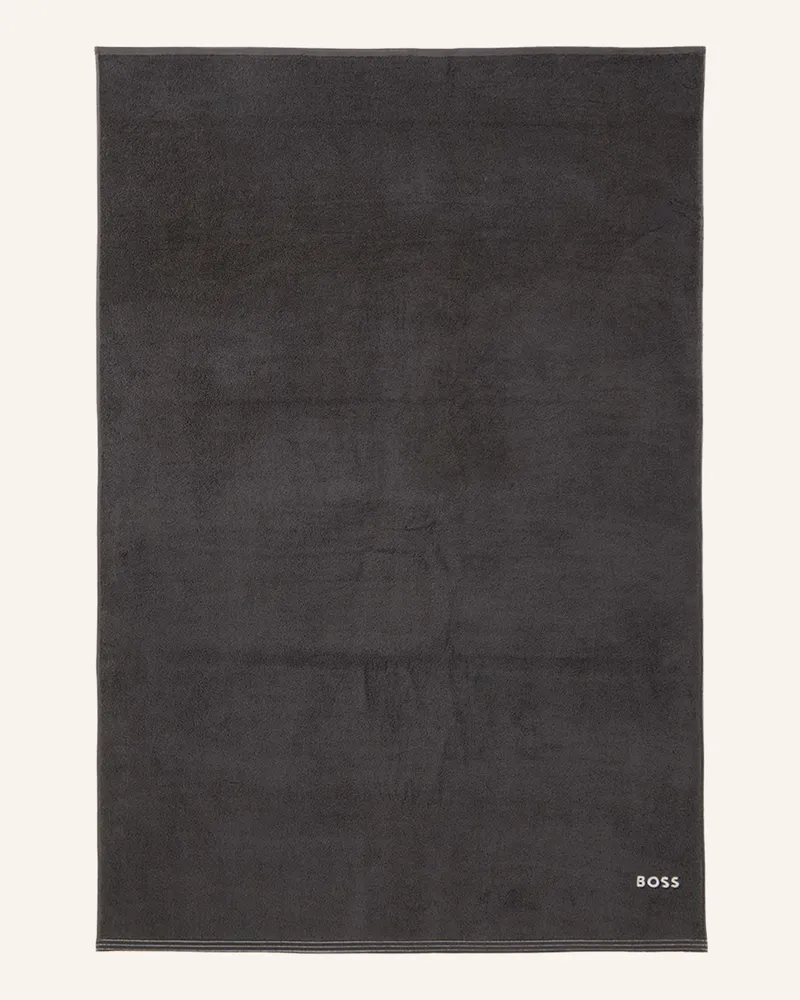 HUGO BOSS Badetuch Edge grau Dunkelgrau