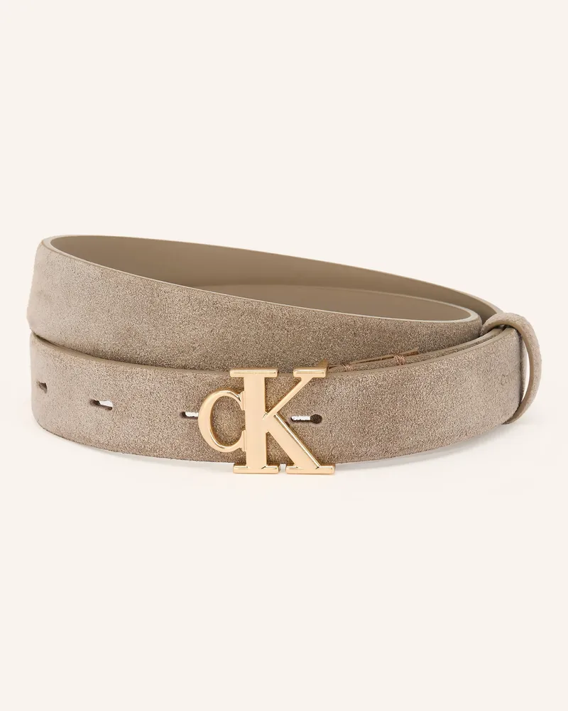 Calvin Klein Ledergürtel beige Taupe