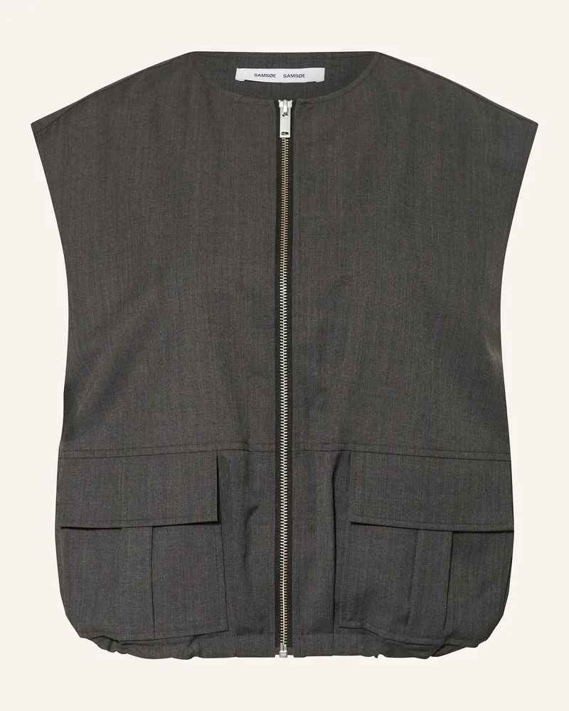 Samsøe & Samsøe Weste SAKELLY Dunkelgrau