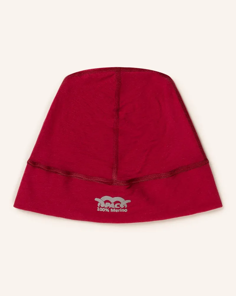 P.A.C. Mütze Aus Merinowolle blau Dunkelrot