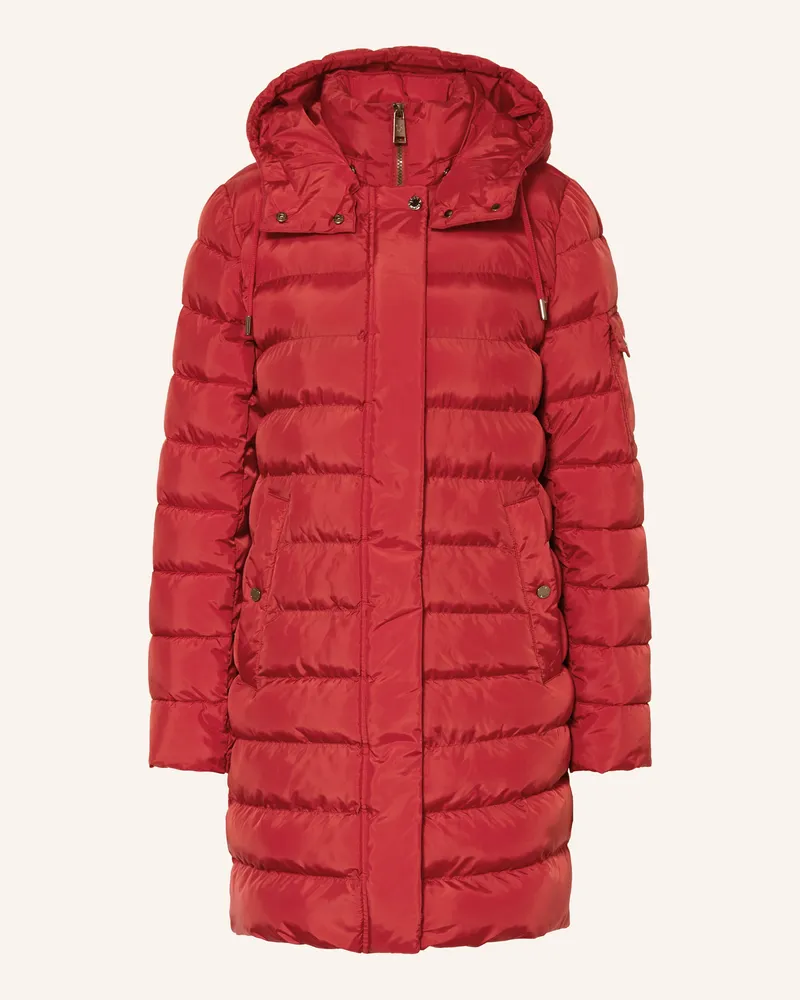 Fuchs Schmitt Steppmantel mit abnehmbarer Kapuze Rot