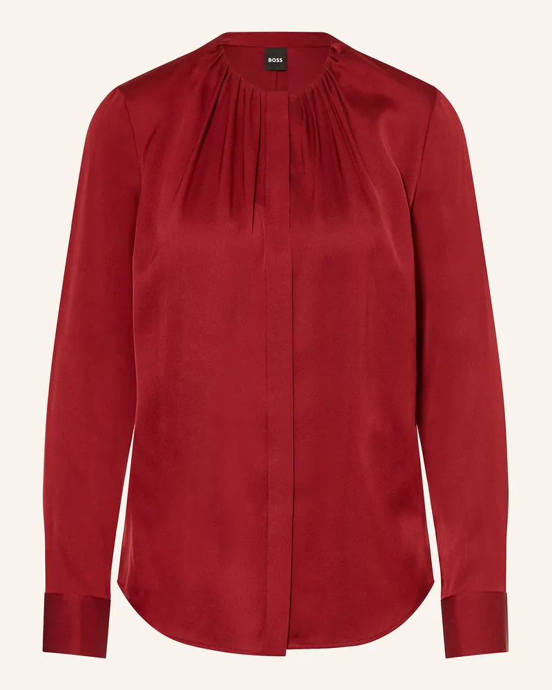 HUGO BOSS Seidenbluse BANORAH Dunkelrot