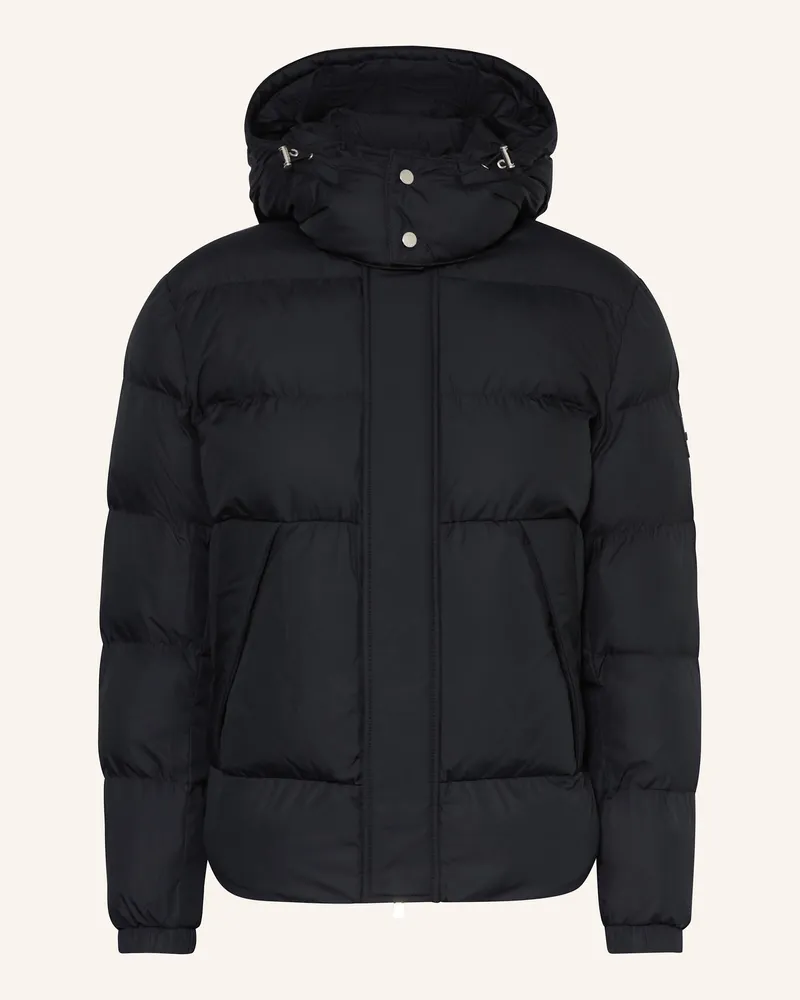HUGO BOSS Steppjacke CORBINIAN mit abnehmbarer Kapuze Schwarz