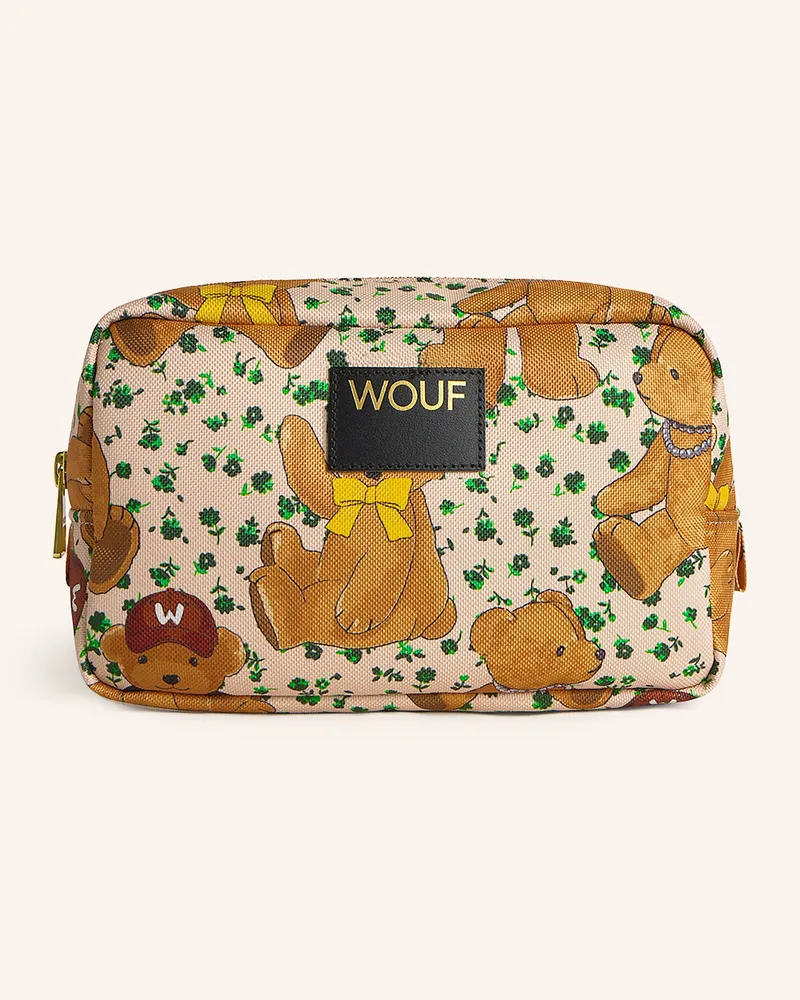 WOUF Kosmetiktasche BLUSH LEOPARD Cognac