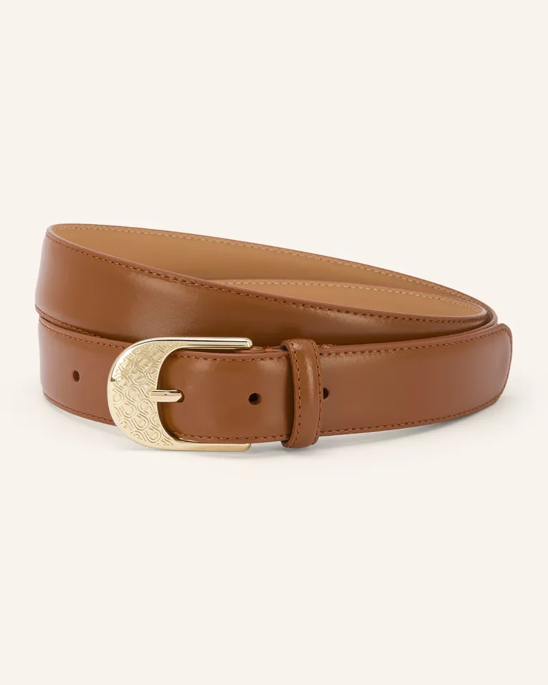 Aigner Ledergürtel braun Cognac