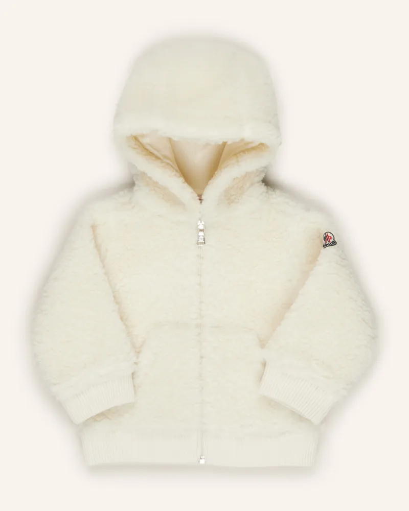 Moncler Teddyfell-Jacke Ecru