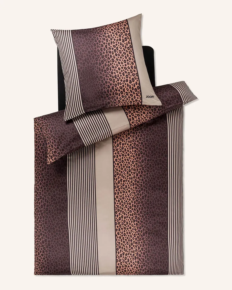 JOOP! Bettwäsche Leo silber Dunkelbraun