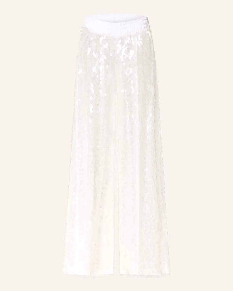 Norma Kamali Hose Mit Pailletten weiss Weiss