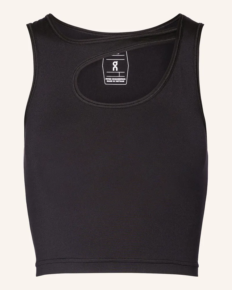 ON Cropped-Top STUDIO CUT OUT Schwarz